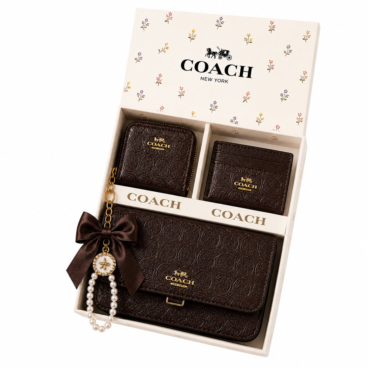 Set Coach Collection 3 Piezas para Dama | Bolsa, Monedero y Tarjetero