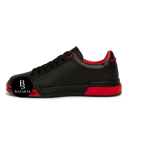 Sneaker Dolce & Gabbana negros con suela roja