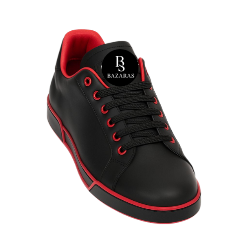 Sneaker Dolce & Gabbana negros con suela roja