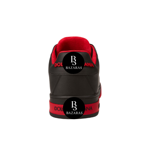 Sneaker Dolce & Gabbana negros con suela roja