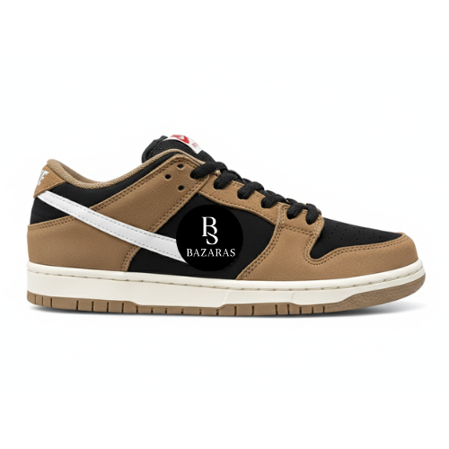 Sneaker SB Dunk Low de color café y negro