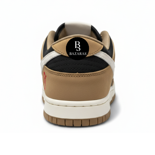 Sneaker SB Dunk Low de color café y negro