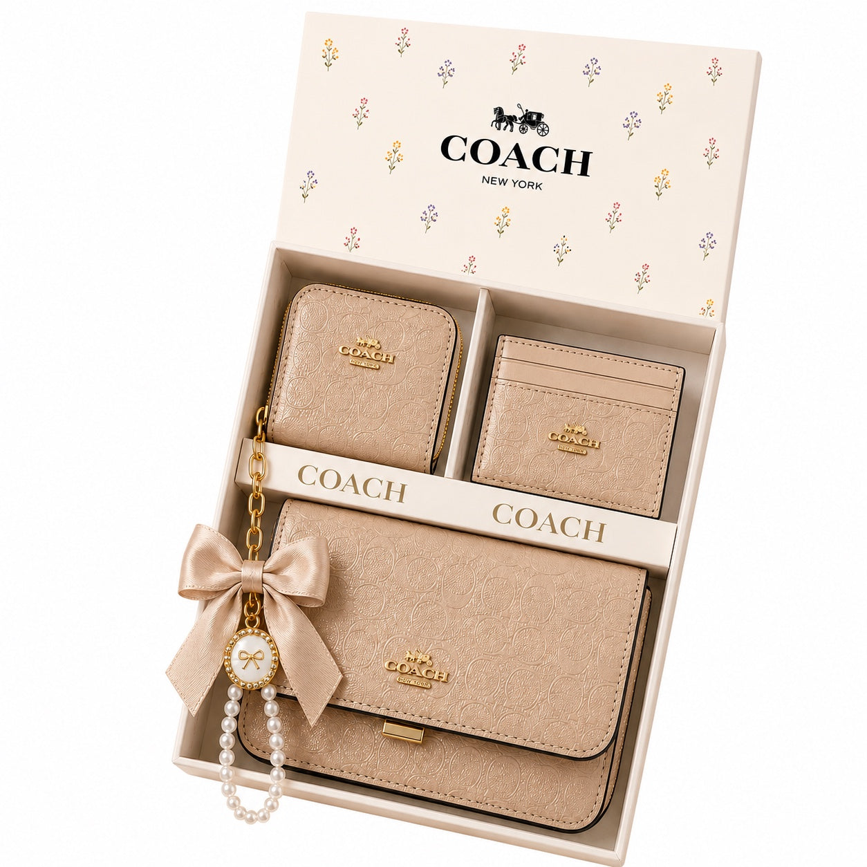 Set Coach Collection 3 Piezas para Dama | Bolsa, Monedero y Tarjetero
