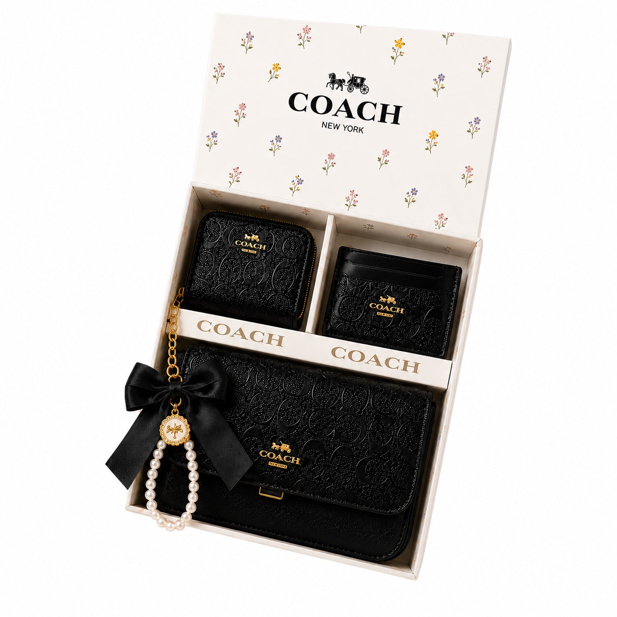 Set Coach Collection 3 Piezas para Dama | Bolsa, Monedero y Tarjetero